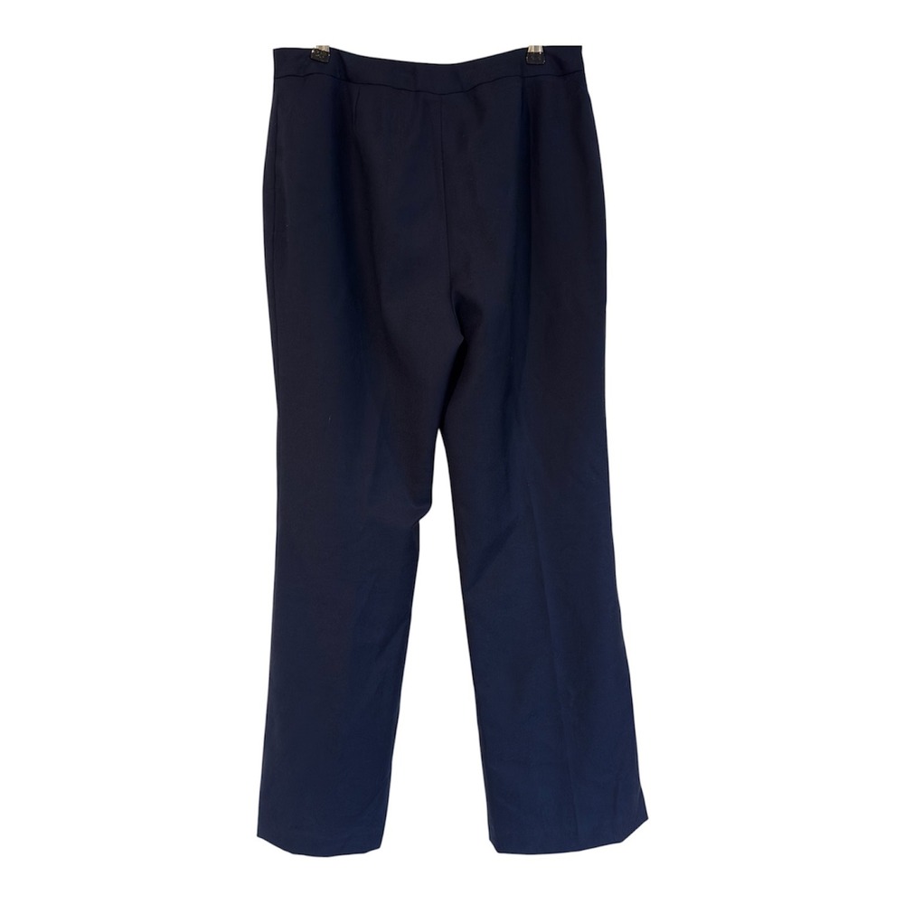 Chadwicks Womens Navy Blue 100% Wool Straight Leg Dress Pants Size 12 11-2654-9‎